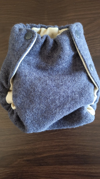 Grey Wool Diaper Cover
