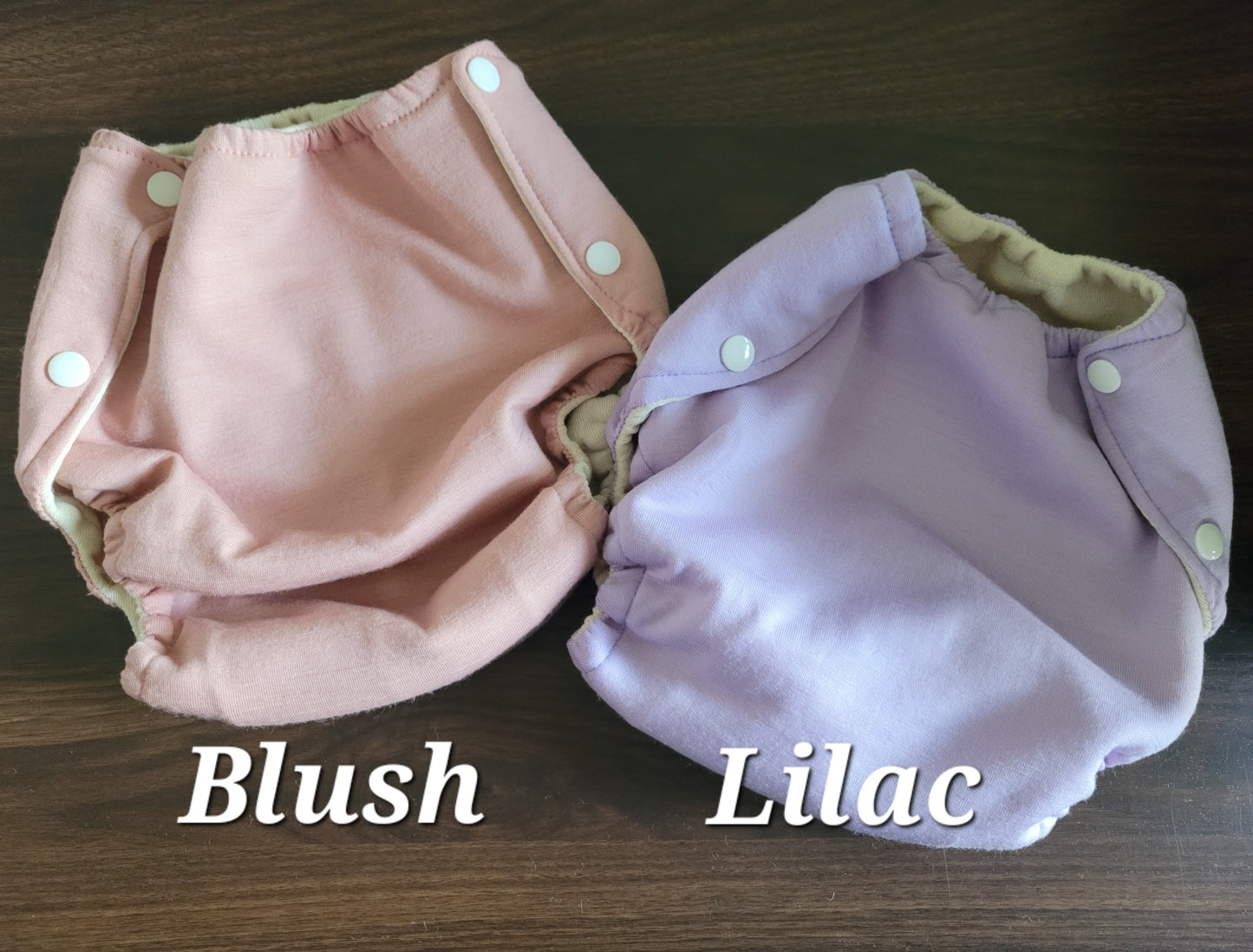Blush and Lilac wool diaper covers